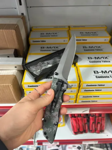 Canivete de Bolso Lâmina Tática Dobrável de Metal