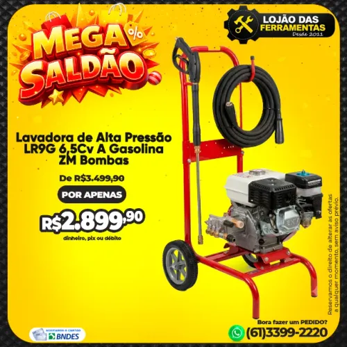 Lavadora de Alta Pressão LR9G 6,5Cv A Gasolina ZM Bombas