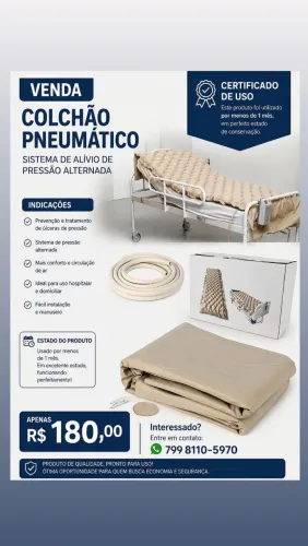 Colchão pneumático menos de 15 dias de uso