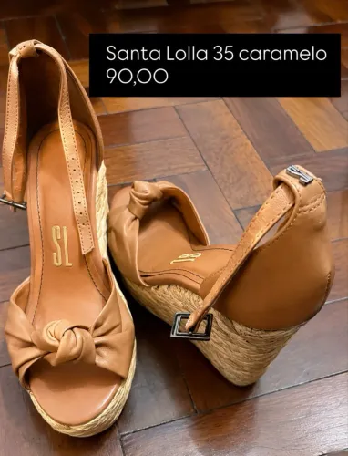 Sandália Santa Lolla caramelo 35