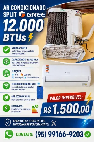 Ar condicionado Gree 12.000 BTUs inverter