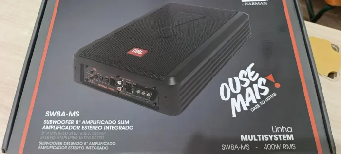 Subwoofer JBL 8" SW8A-MS usado na caixa