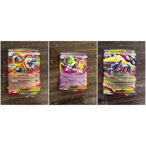 3 cartas ultra raras Pokémon ex originais