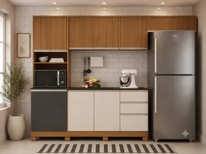 Armário de Cozinha Paris 9 Portas Novo!