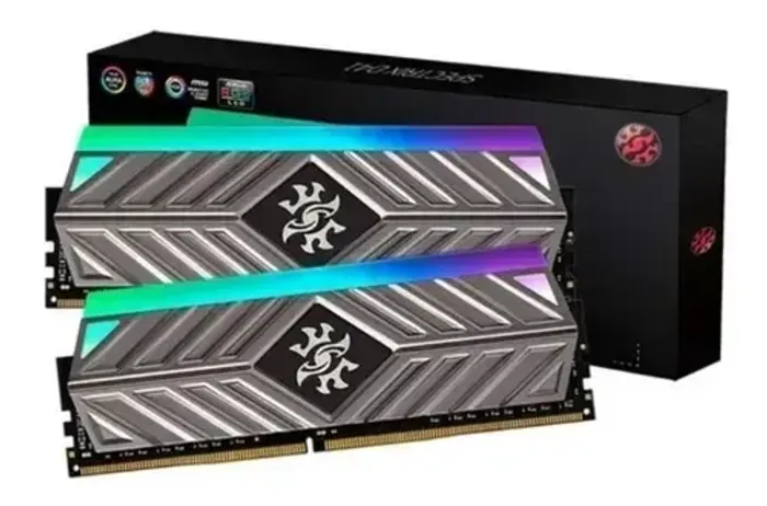 Memória XPG Spectrix D41 RGB 16GB (2x8GB) 3600MHz DDR4 CL18 Preto AX4U360038G18A-DT41