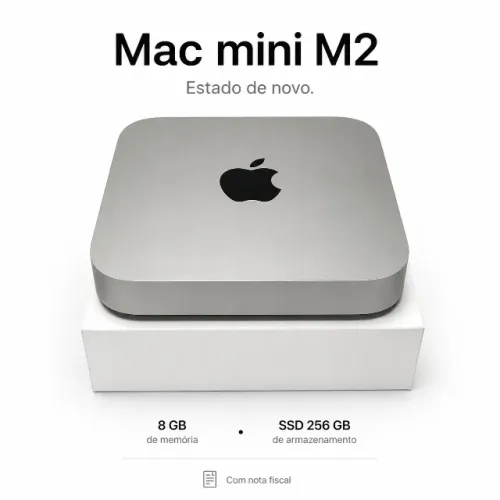 MacMini M2 8GB / SSD 256GB | Estado de Novo | Nota Fiscal