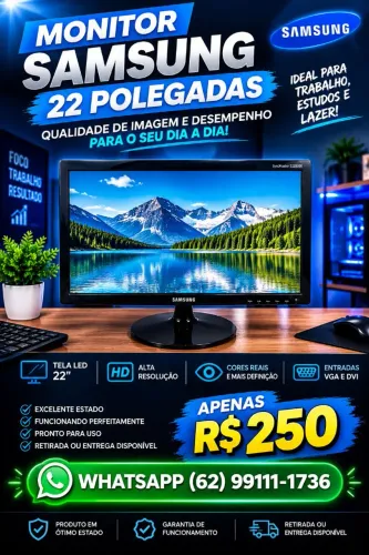 Monitor Samsung 22 Polegadas Saída VGA