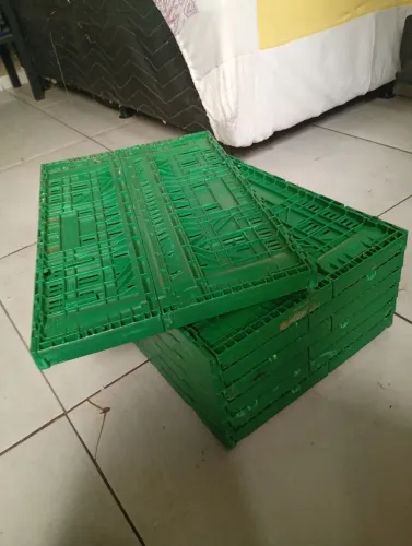 Caixa verde de frutas dobrável novas 