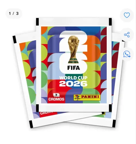 Kit Com 100 Pacotes de Figurinhas Panini Para o Álbum Copa do Mundo FIFA 2026