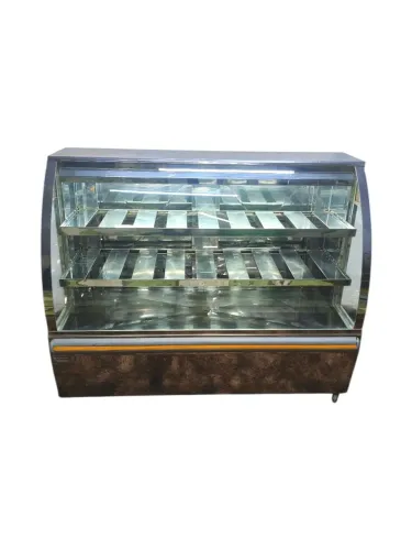 Balcão expositor vitrine seco inox