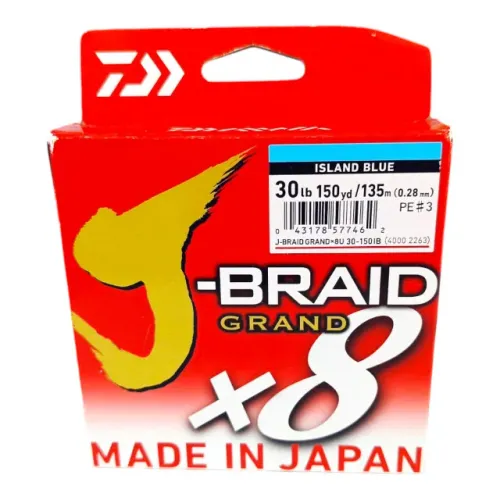 Linha De Pesca Daiwa J-braid Grand X8 135m Azul Celeste