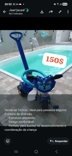 Vende-se triciclo e anda já em perfeito estado de conservação os 2.