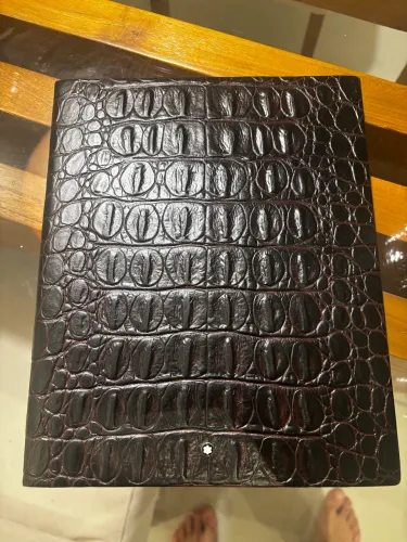 Caderno Montblanc Couro Legítimo Croco - Novo E Original (Firenze)