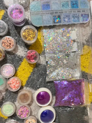 glitter e decorações para unhas 80 unidades