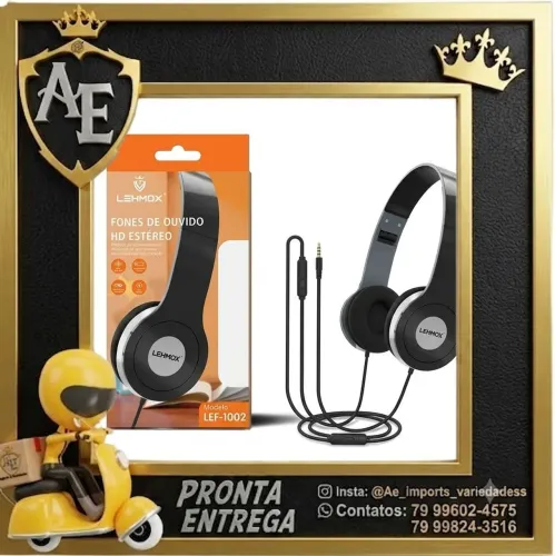 Fone Headphone Com Fio