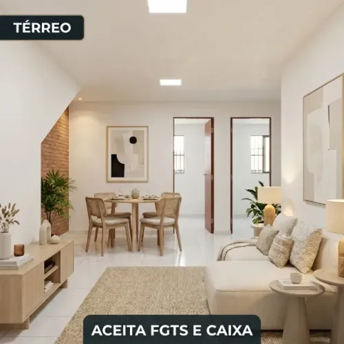 Apto térreo 2 quartos com vaga | Aceita Caixa e FGTS