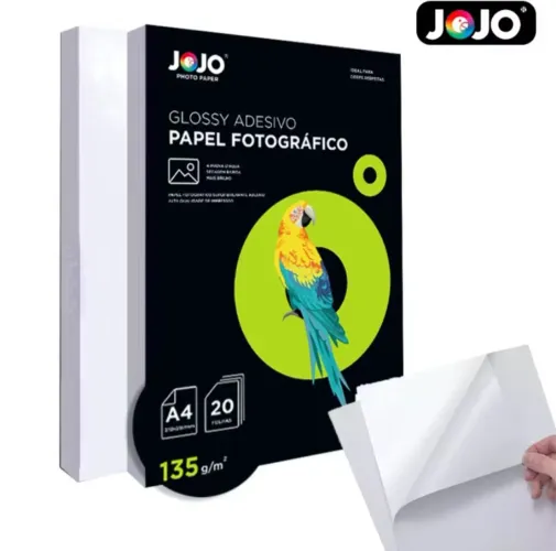 PAPEL FOTOGRÁFICO GLOSSY ADESIVO A4