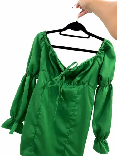 Vestido Ciganinha verde Tamanho Único
