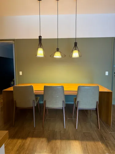 Mesa jantar 230x110 folha de madeira natural freijó 