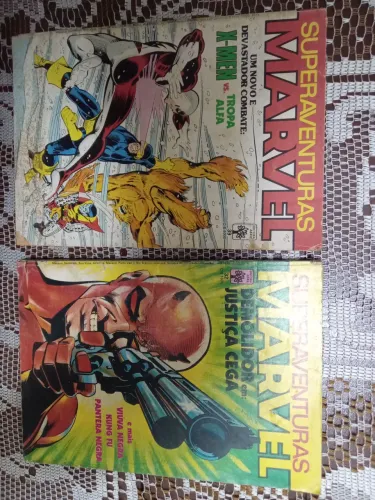 Kit com duas hqs Superaventuras Marvel formatinho abril jovem vols 32 e 39 antigas