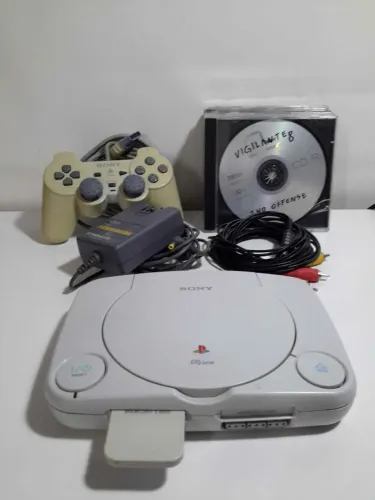 Playstation 1 PSONE Baby + 7 jogos + Cartão Memória + Controle + Fonte