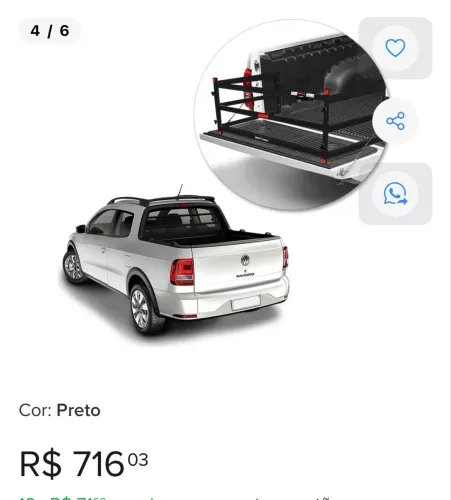 Vendo extesor caçamba da saveiro 