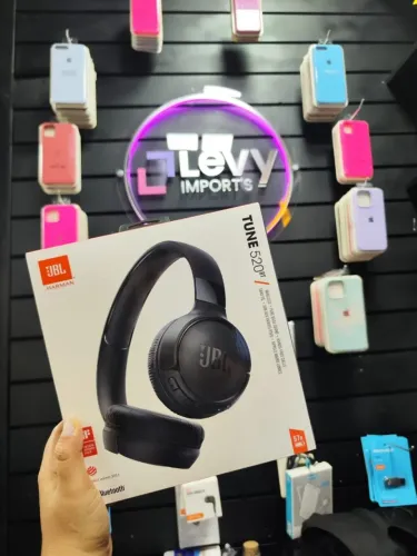 Fone JBL Tune 520BT Headphone Bluetooth Preto Lacrado Original 1 Ano de Garantia
