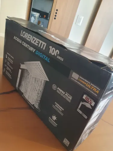 Chuveiro Digital Acqua Century Branco com Cromado 7500W/220V Lorenzetti