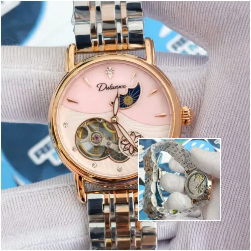 RELÓGIO FEMININO AUTOMÁTICO FUNDO ROSA 35MM