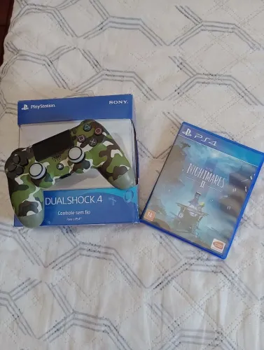 Controle ps4 camuflado na caixa novo