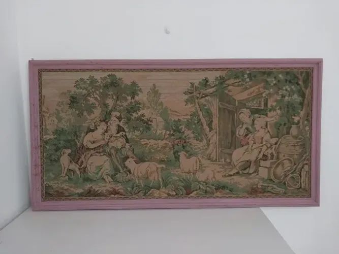Quadro em tapeçaria estilo Gobelin