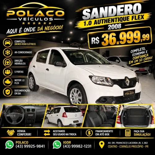 Renault Sandero Authentique Flex 1.0 12V 5P 2018