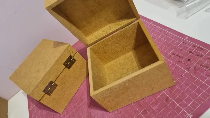 Caixa MDF Quadrada Lisa 12x12 kit 2 unid.