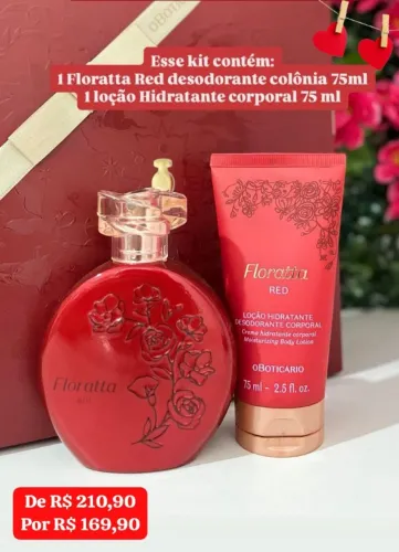 Presente Floratta Red. Kit O Boticário. Original e lacrado. Faço entregas.