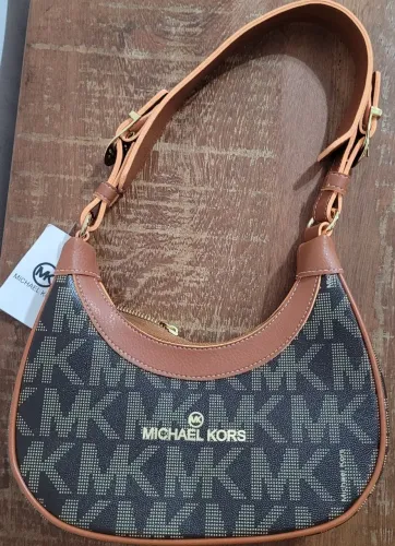 Bolsa mk baguete nova marrom
