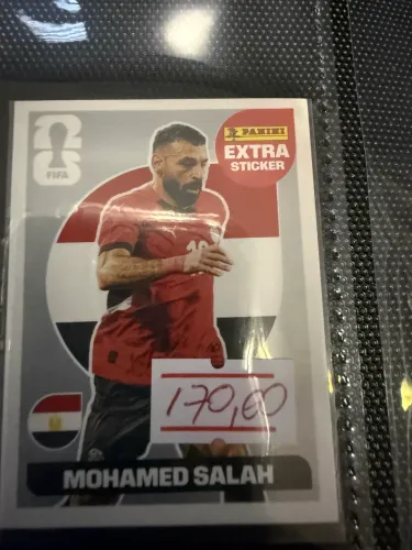 Figurinha legend extra sticker Mohamed Salah prata silver