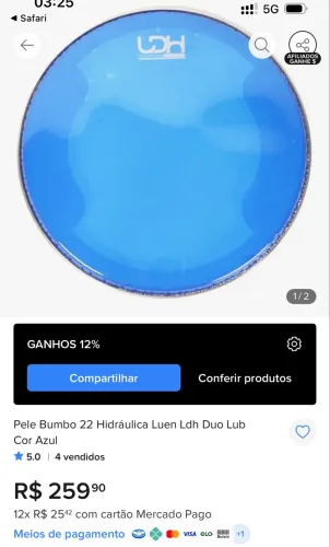 Pele de bateria Ldh 22