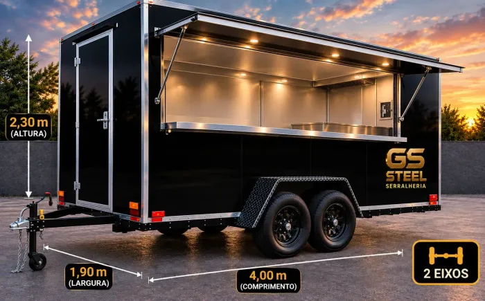 Trailer gourmet food truck