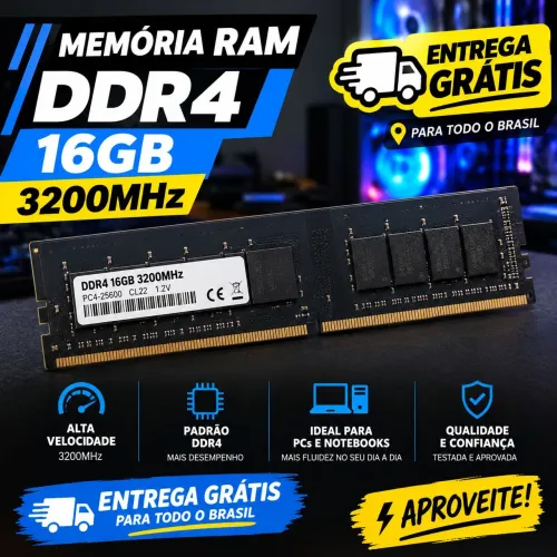 Memória RAM DDR4 16GB 3200Mhz 