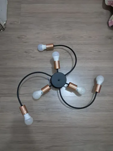 Lustre Plafon Sputinick para 6 lâmpadas e27