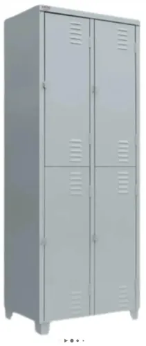 Armario de vestiario com 4 portas em aço
