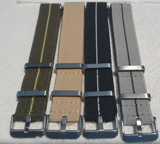 Kit 04 Pulseiras de Relógio 20mm Nylon/ Elastano Premium Novas - Lacradas
