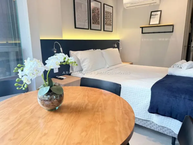 Studio mobiliado de 20 m² para locação no Handy Paraíso -Pacote mensal total de R$ 3.700,0
