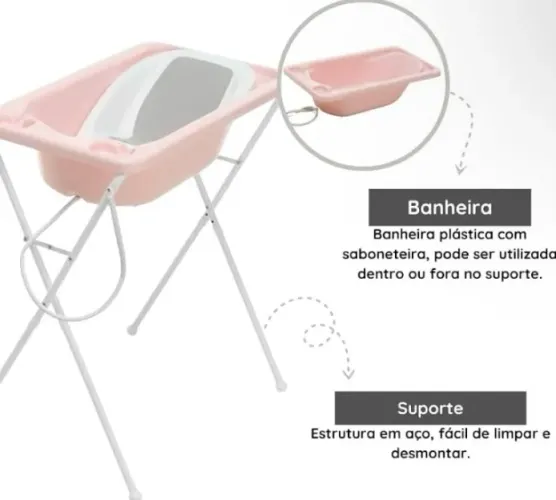 Banheira galzerano rosa pérola