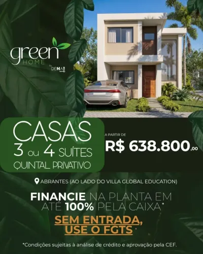 Casa à venda no GREEN HOME, RUA DO BOSQUE , VILA DE ABRANTES, ABRANTES, Camaçari, BA