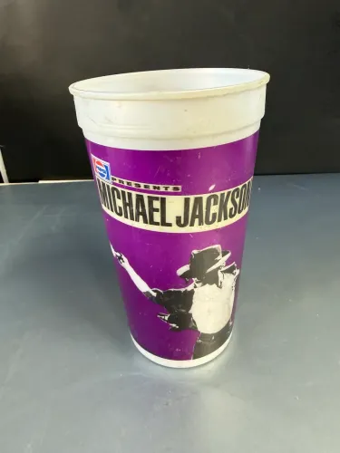 Copo plástico colecionável Michael Jackson Pepsi Dangerous World Tour