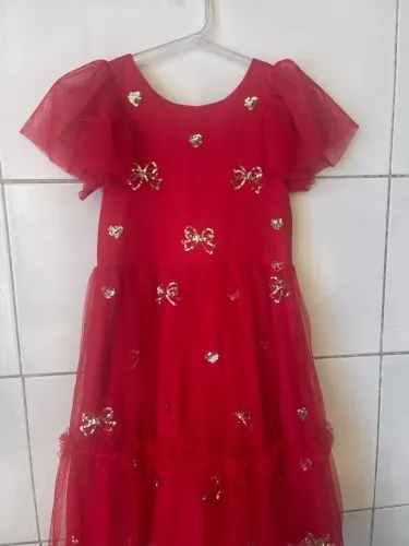 Vestido vermelho pétit Cherie 10 anos