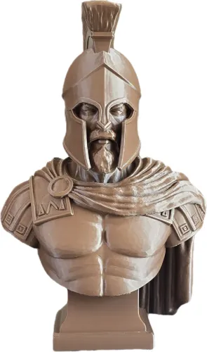 Busto de Leônidas I: O Rei de Esparta, 23 cm. Impressão 3D.