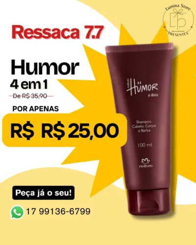 Ressaca promoção 7.7 presentes, cesta, cuidados pessoais a partir