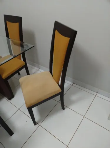 Conjunto Mesa De jantar 8 lugares Retangular